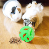 Maxbell Pet Slow Feeder Bowl Snack Toy Ball Interactive Bunny Toy for Puppy Green