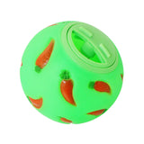 Maxbell Pet Slow Feeder Bowl Snack Toy Ball Interactive Bunny Toy for Puppy Green