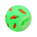 Maxbell Pet Slow Feeder Bowl Snack Toy Ball Interactive Bunny Toy for Puppy Green
