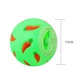 Maxbell Pet Slow Feeder Bowl Snack Toy Ball Interactive Bunny Toy for Puppy Green