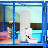 Maxbell Puppy Cat Hanging Bowl with Water Bottle Convenient Water Supply Device Grey