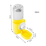 Maxbell Puppy Cat Hanging Bowl with Water Bottle Convenient Water Supply Device Yellow