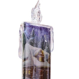 Maxbell Christmas Electronic Candle Christmas Atmosphere Light for Table Window House Pattern