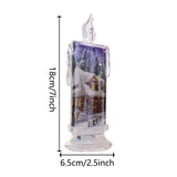 Maxbell Christmas Electronic Candle Christmas Atmosphere Light for Table Window House Pattern