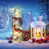 Maxbell Christmas Electronic Candle Christmas Atmosphere Light for Table Window House Pattern