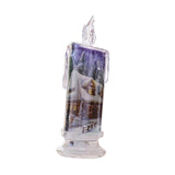 Maxbell Christmas Electronic Candle Christmas Atmosphere Light for Table Window House Pattern