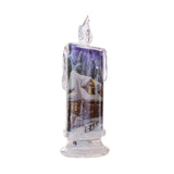 Maxbell Christmas Electronic Candle Christmas Atmosphere Light for Table Window House Pattern