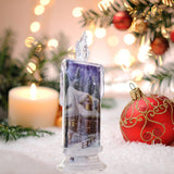 Maxbell Christmas Electronic Candle Christmas Atmosphere Light for Table Window House Pattern