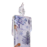 Maxbell Christmas Electronic Candle Christmas Atmosphere Light for Table Window Snowflake Pattern