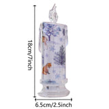 Maxbell Christmas Electronic Candle Christmas Atmosphere Light for Table Window Snowflake Pattern