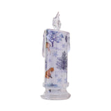Maxbell Christmas Electronic Candle Christmas Atmosphere Light for Table Window Snowflake Pattern