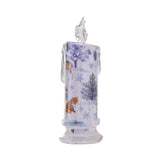 Maxbell Christmas Electronic Candle Christmas Atmosphere Light for Table Window Snowflake Pattern