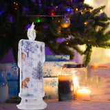 Maxbell Christmas Electronic Candle Christmas Atmosphere Light for Table Window Snowflake Pattern