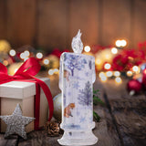 Maxbell Christmas Electronic Candle Christmas Atmosphere Light for Table Window Snowflake Pattern