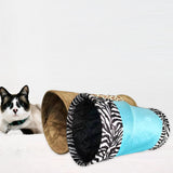 Maxbell Foldable Cat Tunnels Tube Interactive Toys Rabbit Ferrets Play Tent Puppy Brown