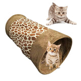 Maxbell Foldable Cat Tunnels Tube Interactive Toys Rabbit Ferrets Play Tent Puppy Brown