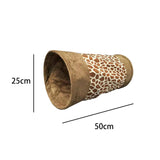 Maxbell Foldable Cat Tunnels Tube Interactive Toys Rabbit Ferrets Play Tent Puppy Brown