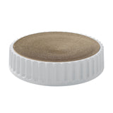 Maxbell Pet Cat Scratcher Pad Scratching Board Toy Corrugated Cardboard Pet Supplies White Diameter 45cm