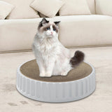 Maxbell Pet Cat Scratcher Pad Scratching Board Toy Corrugated Cardboard Pet Supplies White Diameter 45cm