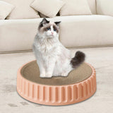 Maxbell Pet Cat Scratcher Pad Scratching Board Toy Corrugated Cardboard Pet Supplies Pink Diameter 45cm
