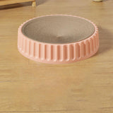 Maxbell Pet Cat Scratcher Pad Scratching Board Toy Corrugated Cardboard Pet Supplies Pink Diameter 45cm
