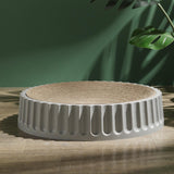 Maxbell Pet Cat Scratcher Pad Scratching Board Toy Corrugated Cardboard Pet Supplies Gray Diameter 35cm