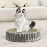 Maxbell Pet Cat Scratcher Pad Scratching Board Toy Corrugated Cardboard Pet Supplies Gray Diameter 45cm