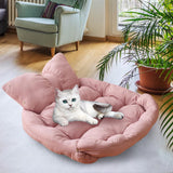 Maxbell Dog Beds Cushion Nest Kennel Puppy Winter Warm for Small Medium Dogs Cats pink medium