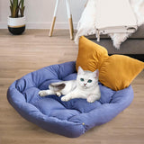 Maxbell Dog Beds Cushion Nest Kennel Puppy Winter Warm for Small Medium Dogs Cats blue yellow S