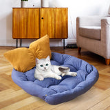 Maxbell Dog Beds Cushion Nest Kennel Puppy Winter Warm for Small Medium Dogs Cats blue yellow S