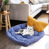 Maxbell Dog Beds Cushion Nest Kennel Puppy Winter Warm for Small Medium Dogs Cats blue yellow S