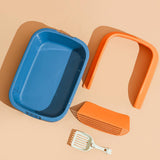 Maxbell Pet Toilet Pan Cat Litter Box for Sand Box Supplies Small Animals Kitten Blue