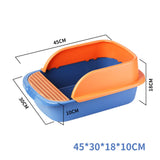 Maxbell Pet Toilet Pan Cat Litter Box for Sand Box Supplies Small Animals Kitten Blue