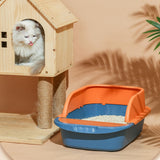 Maxbell Pet Toilet Pan Cat Litter Box for Sand Box Supplies Small Animals Kitten Blue