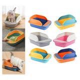 Maxbell Pet Toilet Pan Cat Litter Box for Sand Box Supplies Small Animals Kitten Blue