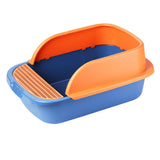 Maxbell Pet Toilet Pan Cat Litter Box for Sand Box Supplies Small Animals Kitten Blue
