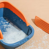 Maxbell Pet Toilet Pan Cat Litter Box for Sand Box Supplies Small Animals Kitten Blue