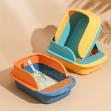 Maxbell Pet Toilet Pan Cat Litter Box for Sand Box Supplies Small Animals Kitten Blue