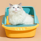 Maxbell Pet Toilet Pan Cat Litter Box for Sand Box Supplies Small Animals Kitten Yellow