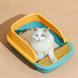 Maxbell Pet Toilet Pan Cat Litter Box for Sand Box Supplies Small Animals Kitten Yellow