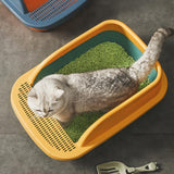 Maxbell Pet Toilet Pan Cat Litter Box for Sand Box Supplies Small Animals Kitten Yellow