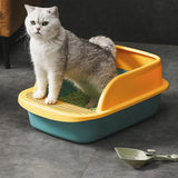 Maxbell Pet Toilet Pan Cat Litter Box for Sand Box Supplies Small Animals Kitten Green