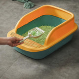 Maxbell Pet Toilet Pan Cat Litter Box for Sand Box Supplies Small Animals Kitten Green