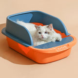 Maxbell Pet Toilet Pan Cat Litter Box for Sand Box Supplies Small Animals Kitten Orange