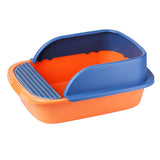Maxbell Pet Toilet Pan Cat Litter Box for Sand Box Supplies Small Animals Kitten Orange