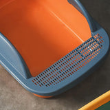 Maxbell Pet Toilet Pan Cat Litter Box for Sand Box Supplies Small Animals Kitten Orange