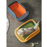 Maxbell Pet Toilet Pan Cat Litter Box for Sand Box Supplies Small Animals Kitten Orange