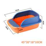 Maxbell Pet Toilet Pan Cat Litter Box for Sand Box Supplies Small Animals Kitten Orange