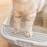 Maxbell Pet Toilet Pan Cat Litter Box for Sand Box Supplies Small Animals Kitten Gray