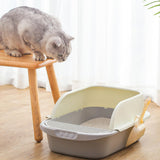 Maxbell Pet Toilet Pan Cat Litter Box for Sand Box Supplies Small Animals Kitten Gray